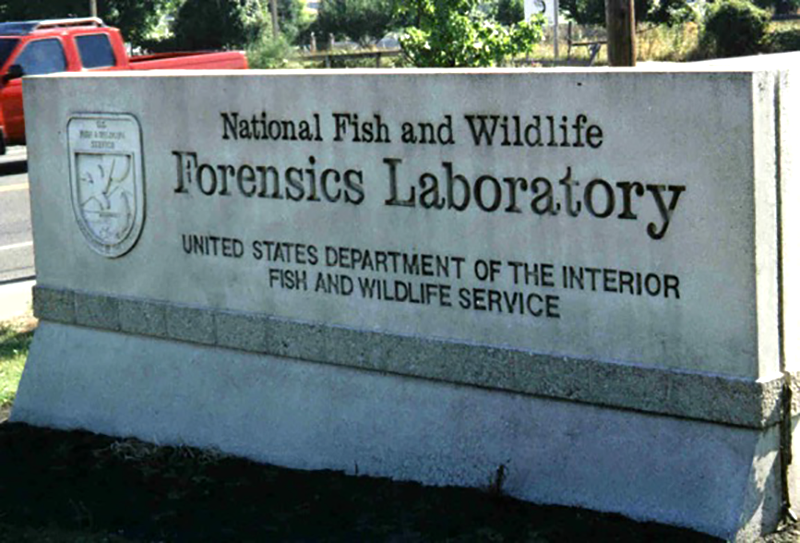 forensic lab exterior sign